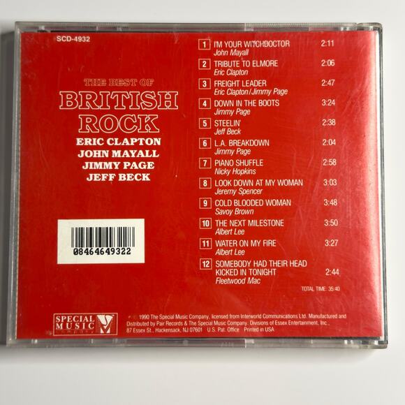 The Best of British Rock CD Eric Clapton, Jimmy Page, Jeff Beck,John Mayall 1990 - Picture 2 of 7